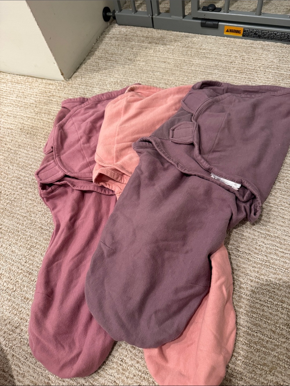 BABY SLEEP SACKS (set of 3) Bodysuit Pack - Mauve, Dusty Pink, Rose